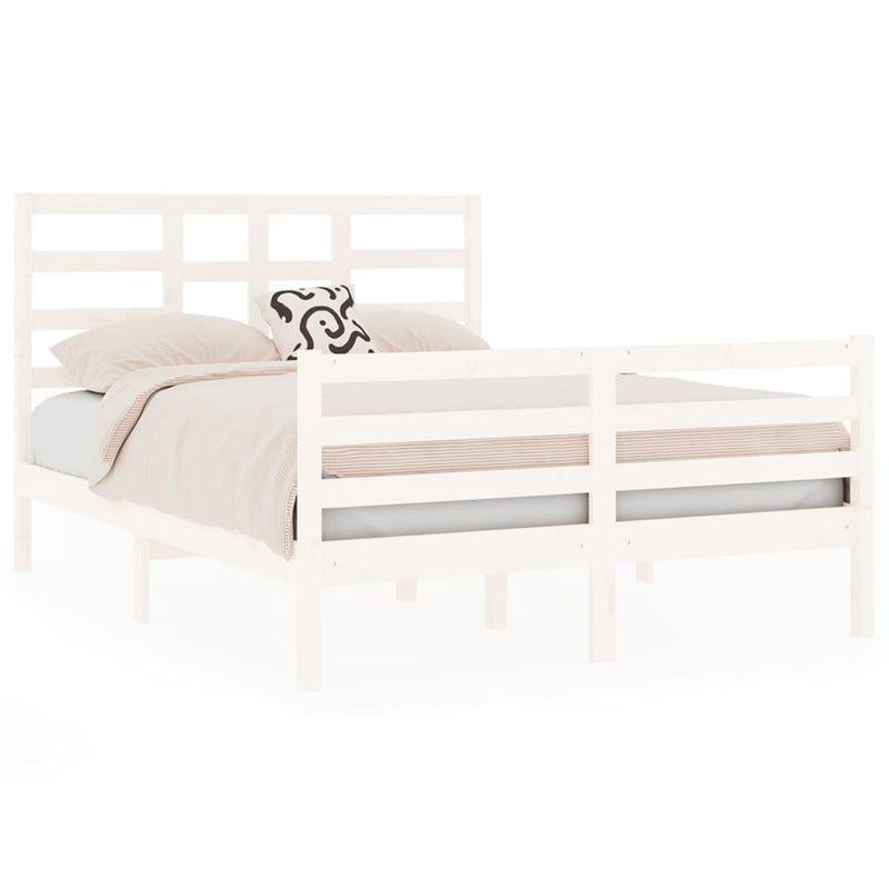 vidaXL Bed Frame without Mattress Solid Wood 135x190 cm