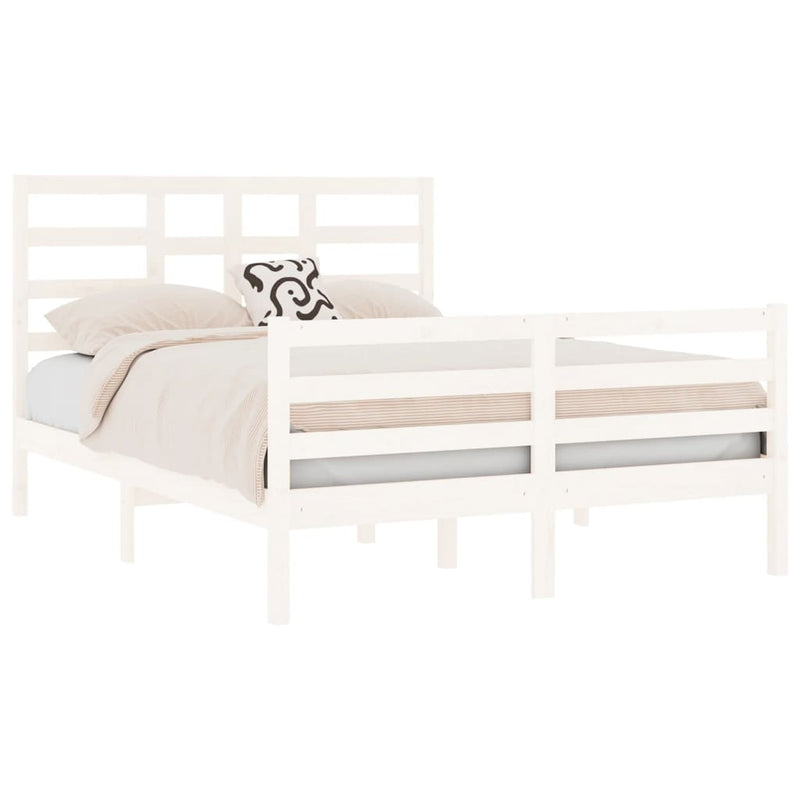 vidaXL Bed Frame without Mattress Solid Wood 135x190 cm