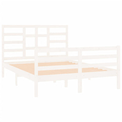 vidaXL Bed Frame without Mattress Solid Wood 135x190 cm