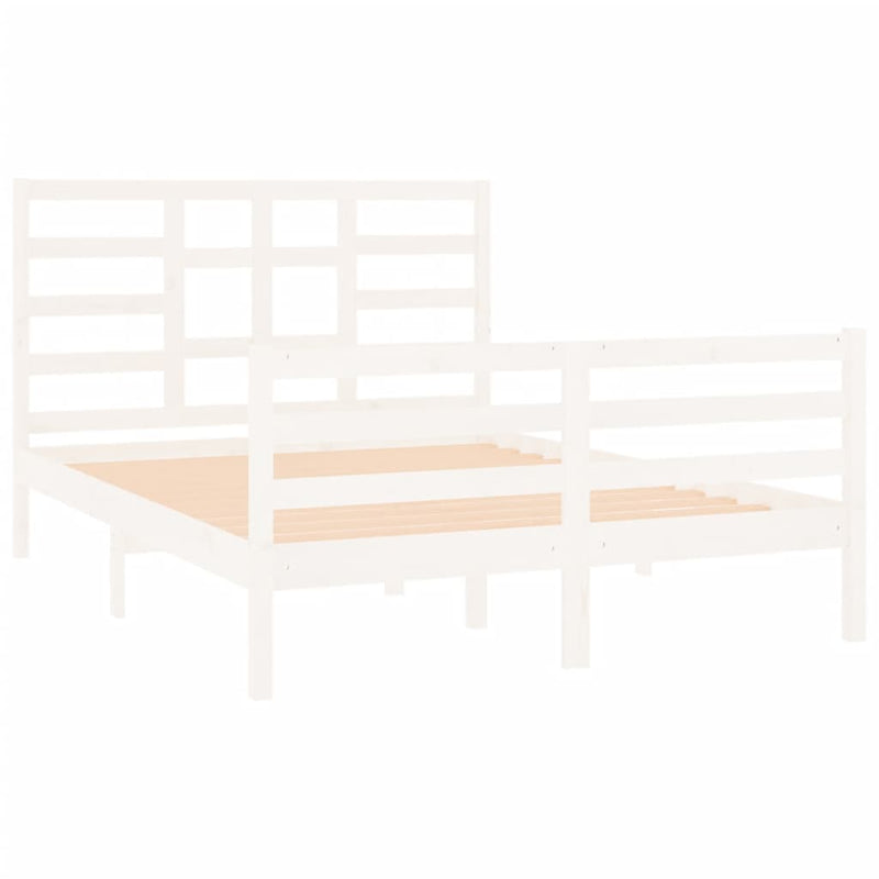 vidaXL Bed Frame without Mattress Solid Wood 135x190 cm