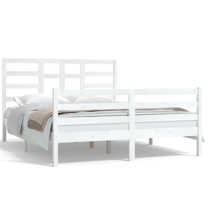 vidaXL Bed Frame without Mattress Solid Wood 150x200 cm