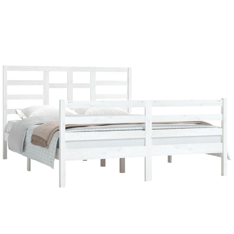 vidaXL Bed Frame without Mattress Solid Wood 150x200 cm