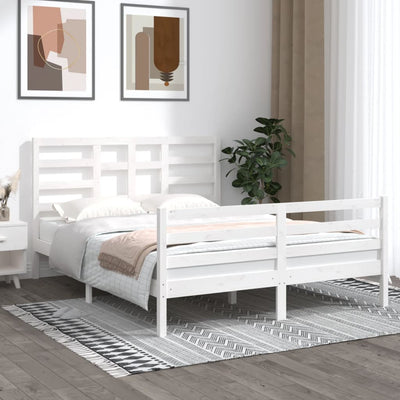 vidaXL Bed Frame without Mattress Solid Wood 150x200 cm