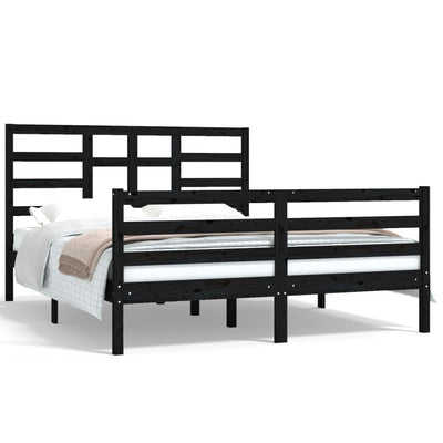 vidaXL Bed Frame without Mattress Solid Wood 150x200 cm