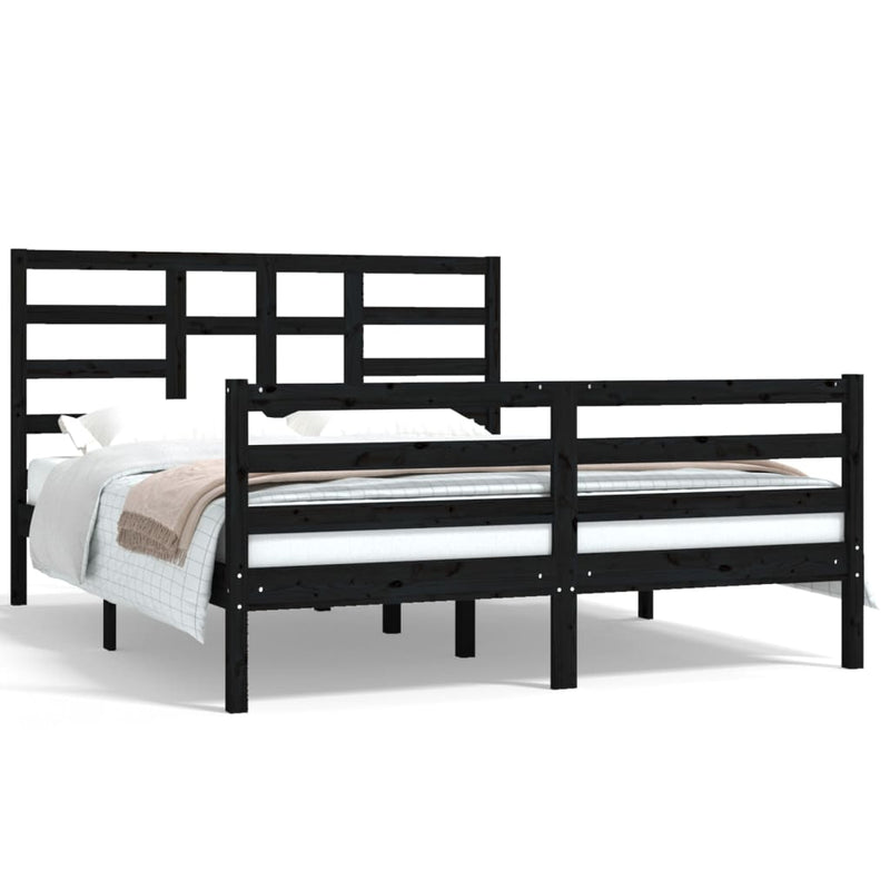 vidaXL Bed Frame without Mattress Solid Wood 150x200 cm