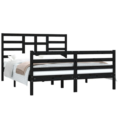 vidaXL Bed Frame without Mattress Solid Wood 150x200 cm