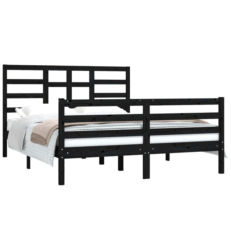 vidaXL Bed Frame without Mattress Solid Wood 150x200 cm