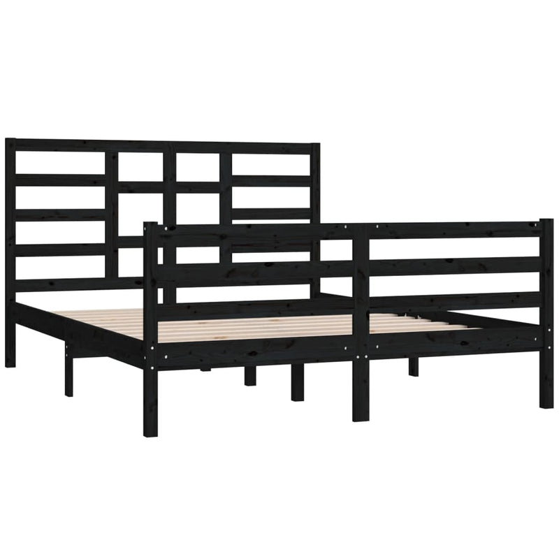 vidaXL Bed Frame without Mattress Solid Wood 150x200 cm