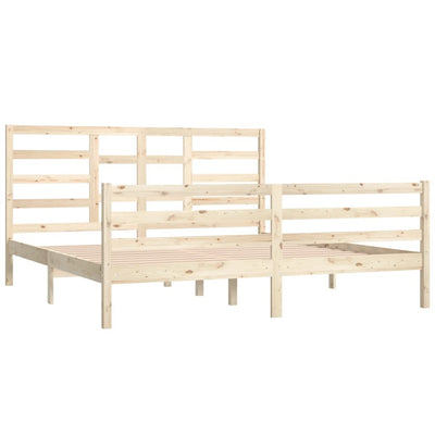 vidaXL Bed Frame without Mattress Solid Wood 183x203 cm King
