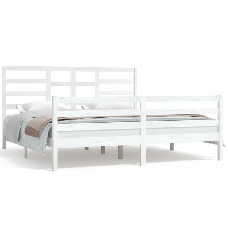 vidaXL Bed Frame without Mattress Solid Wood 183x203 cm King
