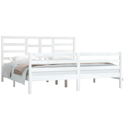 vidaXL Bed Frame without Mattress Solid Wood 183x203 cm King