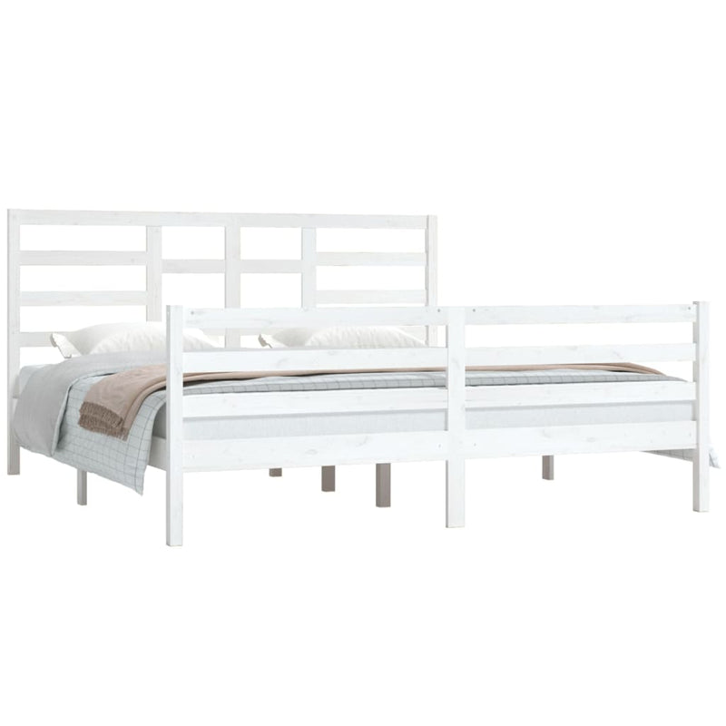 vidaXL Bed Frame without Mattress Solid Wood 183x203 cm King