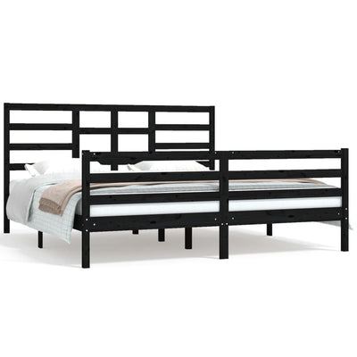 vidaXL Bed Frame without Mattress Solid Wood 183x203 cm King