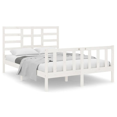 vidaXL Bed Frame without Mattress Solid Wood 135x190 cm