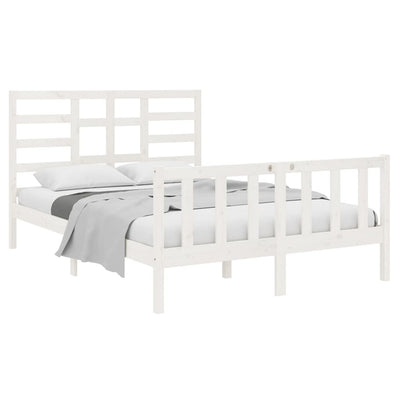 vidaXL Bed Frame without Mattress Solid Wood 135x190 cm