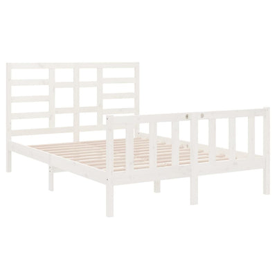 vidaXL Bed Frame without Mattress Solid Wood 135x190 cm