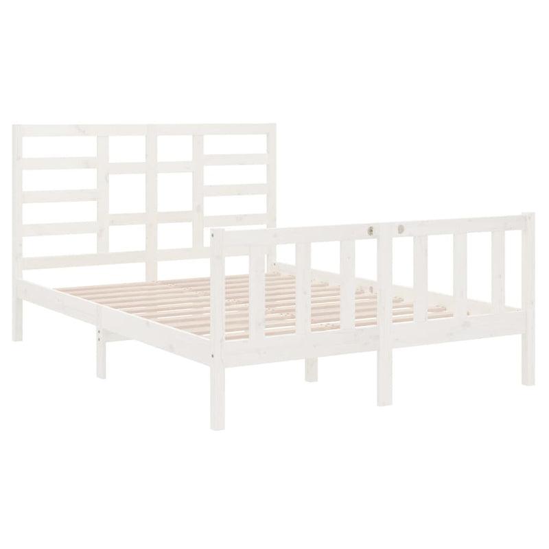 vidaXL Bed Frame without Mattress Solid Wood 135x190 cm