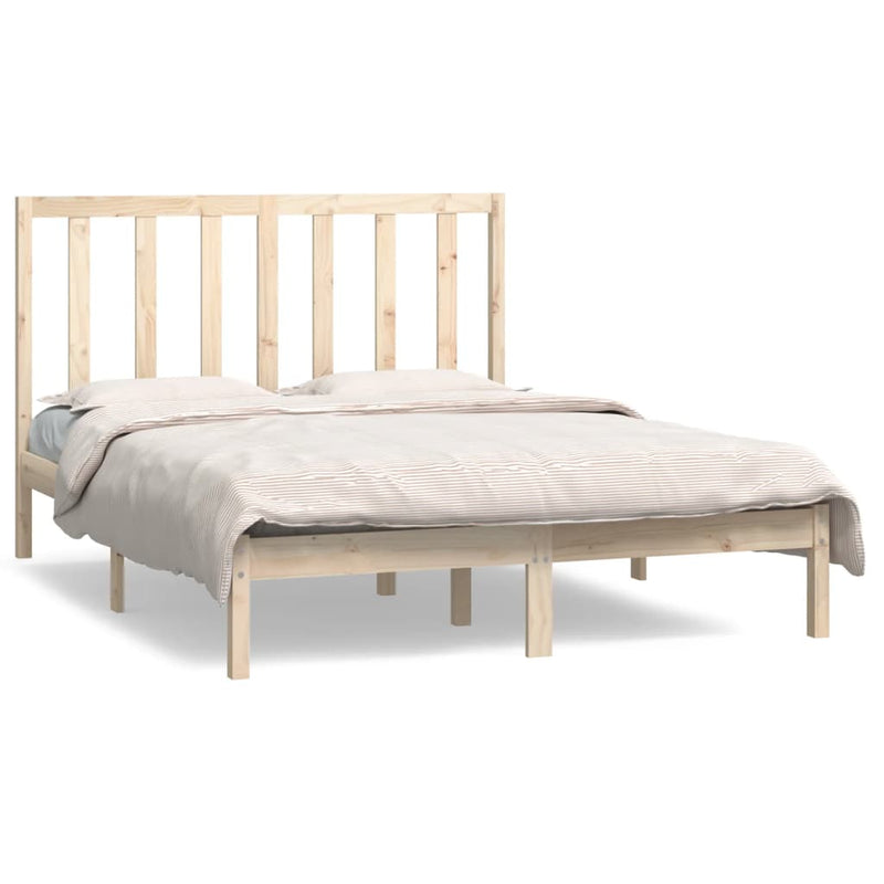 vidaXL Bed Frame without Mattress 135x190 cm Solid Wood Pine