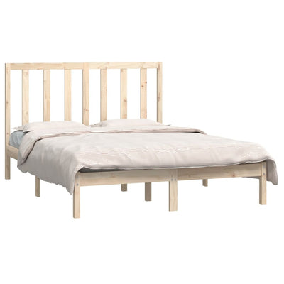 vidaXL Bed Frame without Mattress 135x190 cm Solid Wood Pine