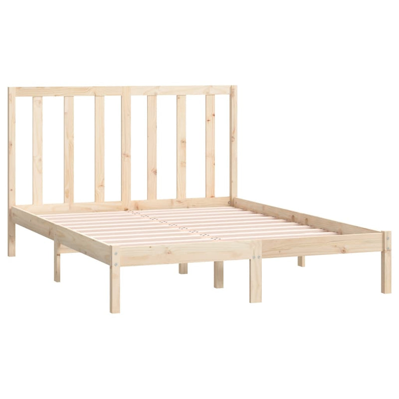 vidaXL Bed Frame without Mattress 135x190 cm Solid Wood Pine
