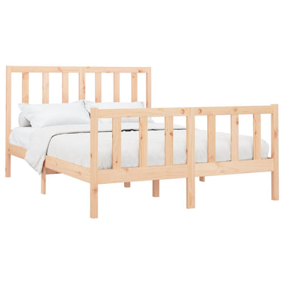 vidaXL Bed Frame without Mattress 150x200 cm Solid Wood Pine