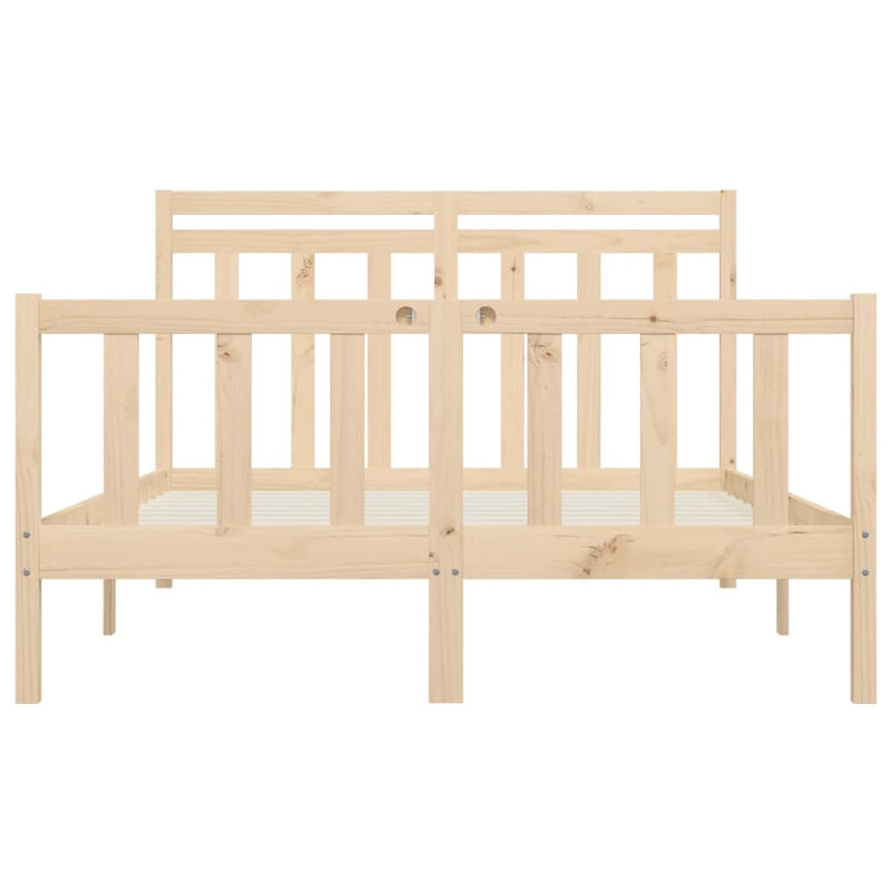vidaXL Bed Frame without Mattress Black Solid Wood Pine 150x200 cm