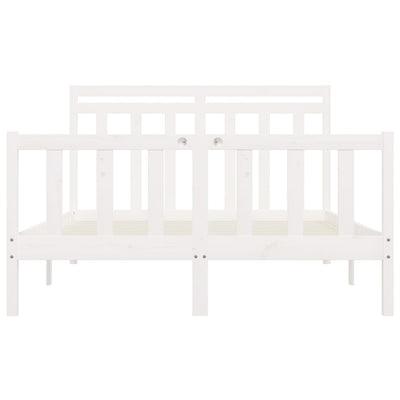 vidaXL Bed Frame without Mattress Black Solid Wood Pine 150x200 cm
