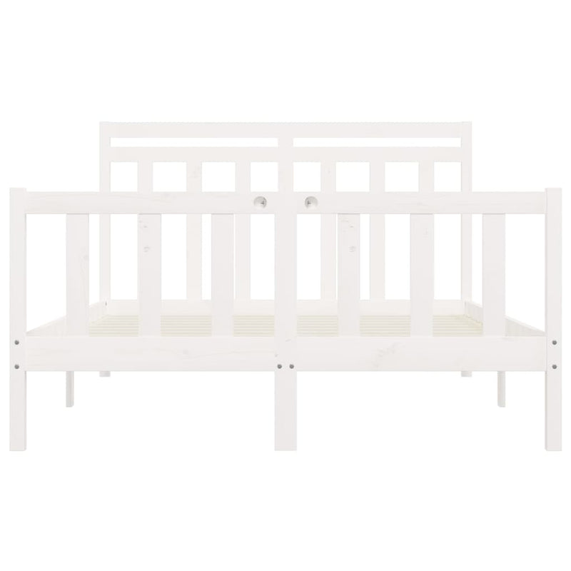 vidaXL Bed Frame without Mattress Black Solid Wood Pine 150x200 cm