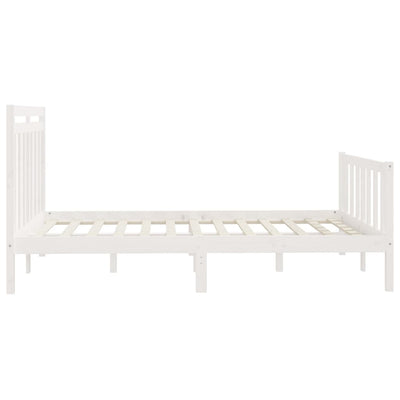 vidaXL Bed Frame without Mattress Black Solid Wood Pine 150x200 cm