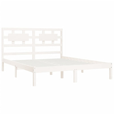 vidaXL Bed Frame without Mattress Black 150x200 cm Solid Wood Pine