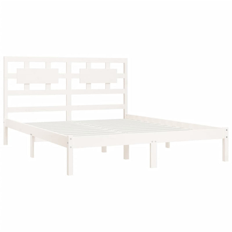 vidaXL Bed Frame without Mattress Black 150x200 cm Solid Wood Pine