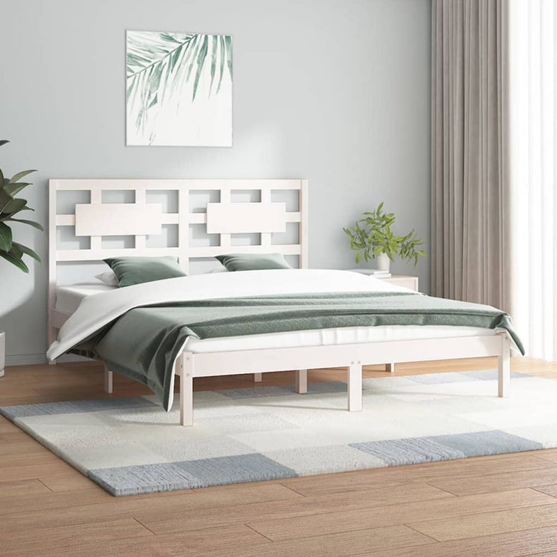 vidaXL Bed Frame without Mattress Black 150x200 cm Solid Wood Pine