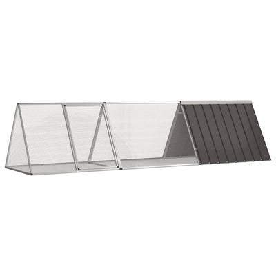 vidaXL Rabbit Cage Anthracite 403.5x80.5x71 cm Galvanised Steel