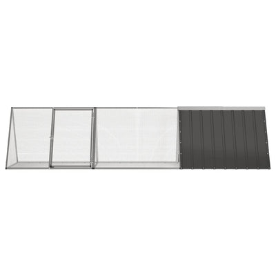 vidaXL Rabbit Cage Anthracite 403.5x80.5x71 cm Galvanised Steel