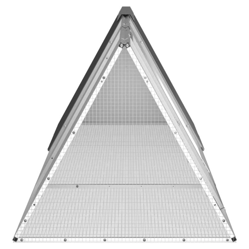 vidaXL Rabbit Cage Anthracite 403.5x80.5x71 cm Galvanised Steel
