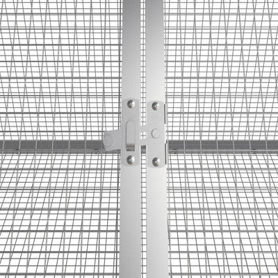 vidaXL Rabbit Cage Anthracite 403.5x80.5x71 cm Galvanised Steel