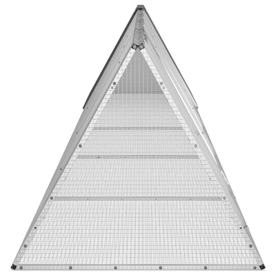 vidaXL Rabbit Cage Anthracite 403.5x80.5x71 cm Galvanised Steel