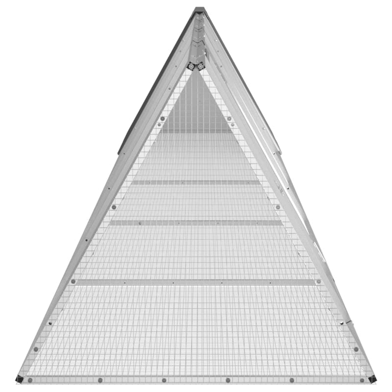vidaXL Rabbit Cage Anthracite 403.5x80.5x71 cm Galvanised Steel