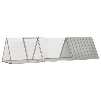 vidaXL Rabbit Cage Anthracite 403.5x80.5x71 cm Galvanised Steel