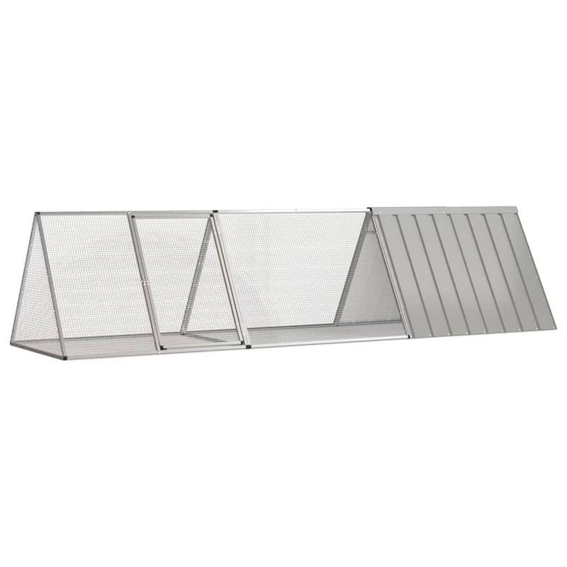 vidaXL Rabbit Cage Anthracite 403.5x80.5x71 cm Galvanised Steel