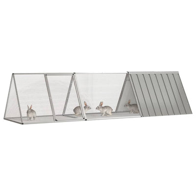 vidaXL Rabbit Cage Anthracite 403.5x80.5x71 cm Galvanised Steel