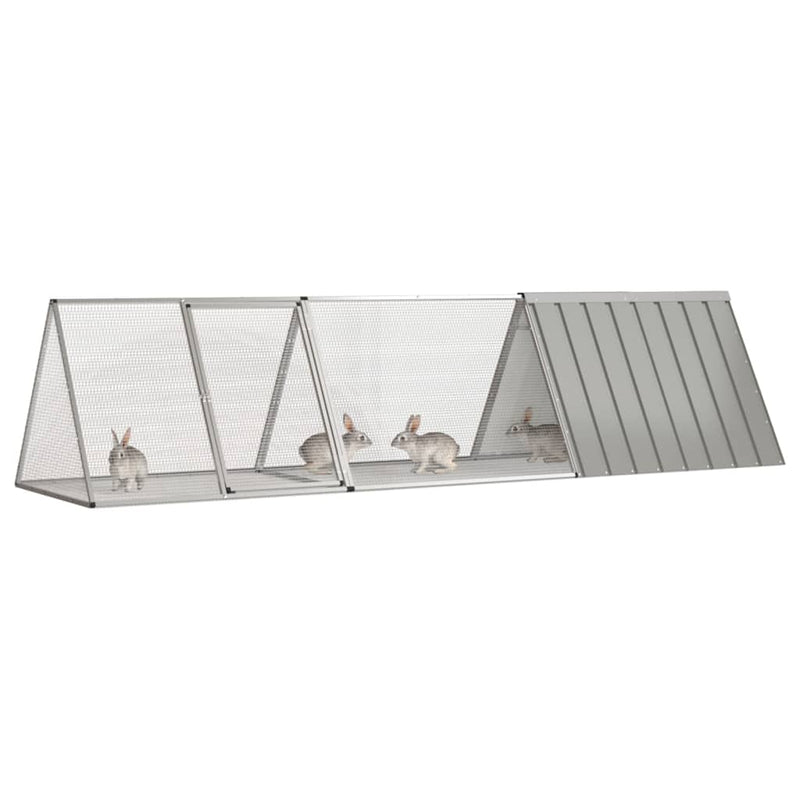vidaXL Rabbit Cage Anthracite 403.5x80.5x71 cm Galvanised Steel