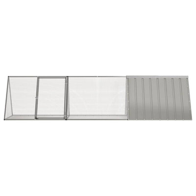 vidaXL Rabbit Cage Anthracite 403.5x80.5x71 cm Galvanised Steel