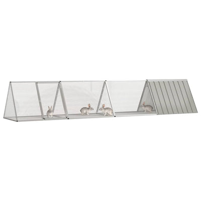 vidaXL Rabbit Cage Anthracite 403.5x80.5x71 cm Galvanised Steel