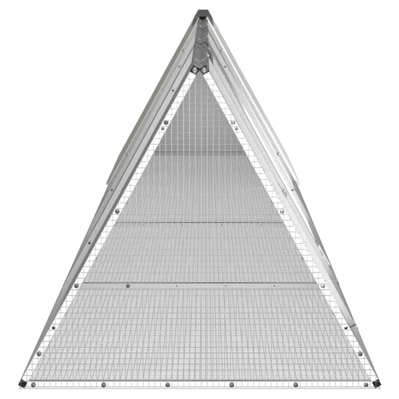 vidaXL Rabbit Cage Anthracite 403.5x80.5x71 cm Galvanised Steel