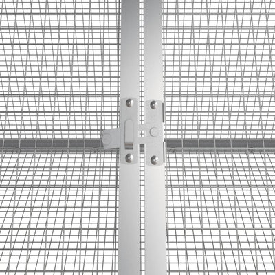 vidaXL Rabbit Cage Anthracite 403.5x80.5x71 cm Galvanised Steel