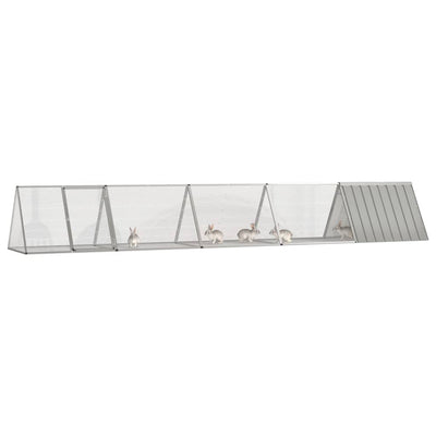 vidaXL Rabbit Cage Anthracite 403.5x80.5x71 cm Galvanised Steel