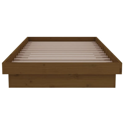 vidaXL Bed Frame Black Solid Wood 92x187 cm Single Size