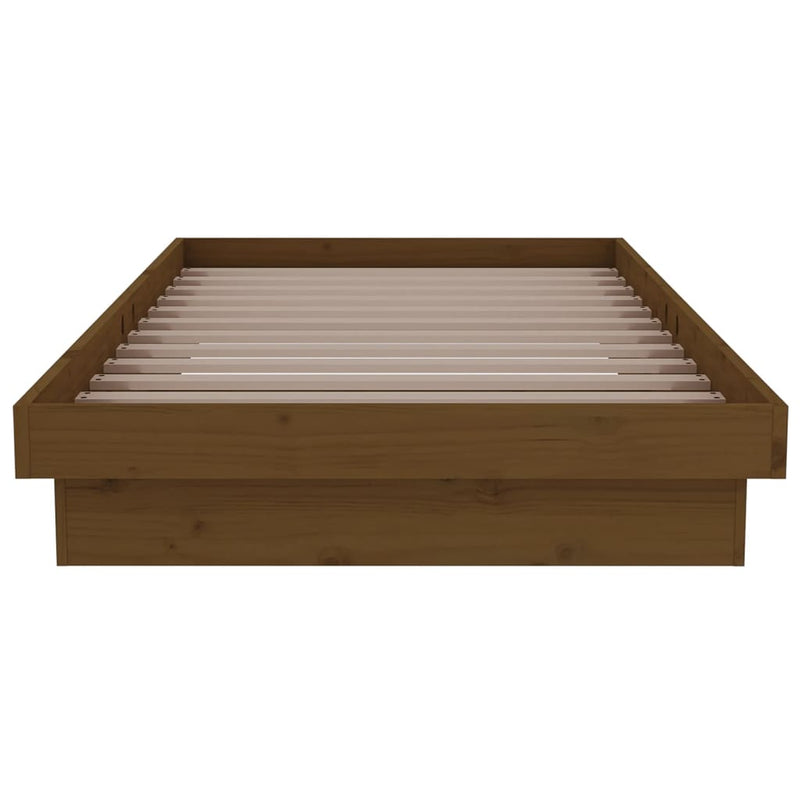 vidaXL Bed Frame Black Solid Wood 92x187 cm Single Size