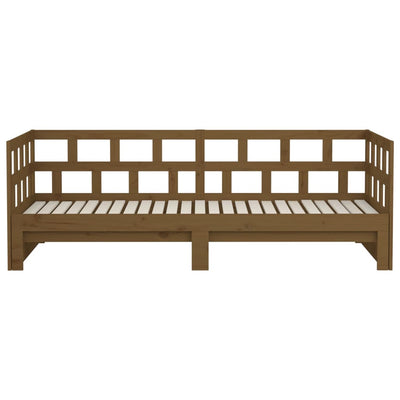 vidaXL Pull-out Day Bed White Solid Wood Pine 2x(92x187) cm Single Size